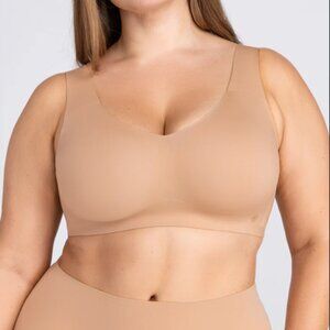 HONEYLOVE V-Neck Bra, Underwire-free in Sand 2x